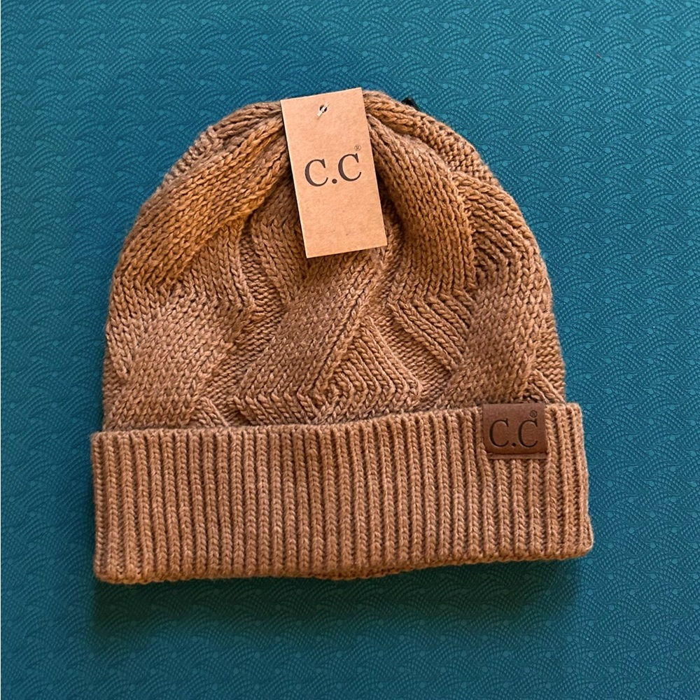 C.C Unisex Knit Beanie – Brown – NWT